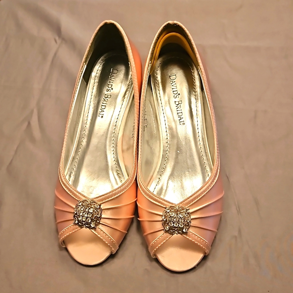 David's Bridal Open Toe Formal Shoes